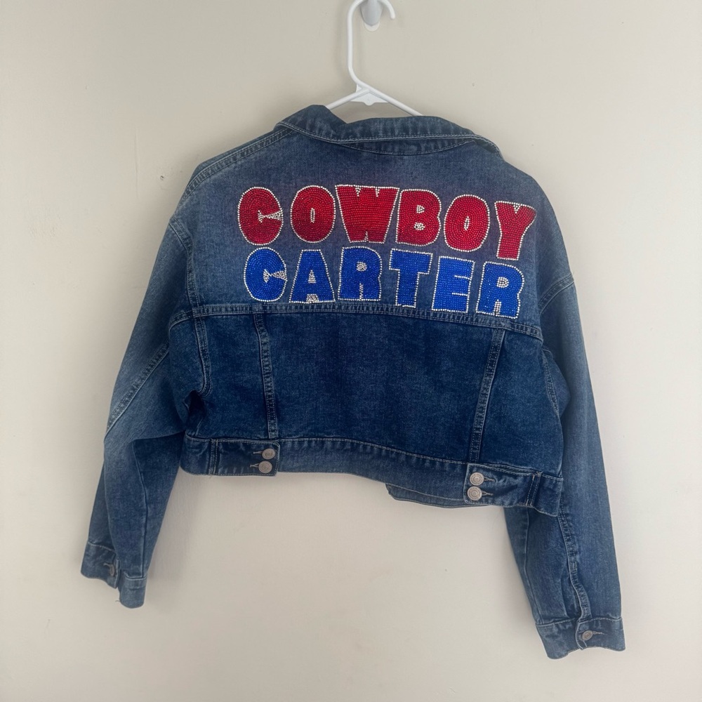 Cowboy Carter Jean Jacket Embellished cropped